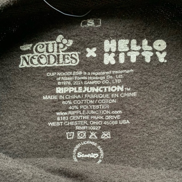Ripple Junction Nissin Cup Noodles x Hello Kitty Collab Crew Neck Sweatshirt - Picture 14 of 16